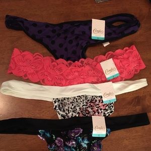 Lot of 4 Candies Thongs- size L